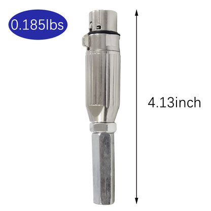 JQDML 3XLR Connector M8 Thread 10.5cm Total Length DIY End Connector for Reciprocating Linear Actuator