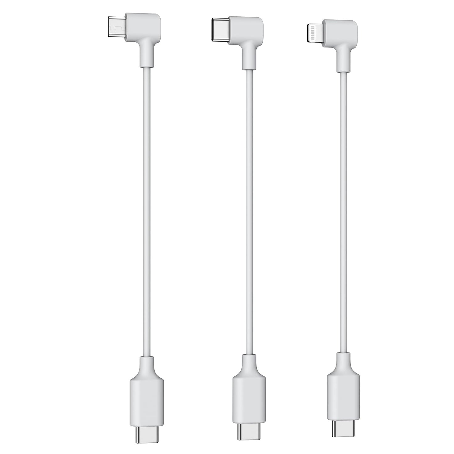 Potensic 3-Pack OTG Cable Set, Micro/Type C/Lightning Port, for Cell Phones
