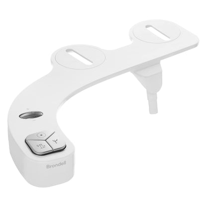 Brondell FSP-150 FreshSpa Thinline Precision Essential Bidet Attachment for Toilet Seats with Adjustable Water Pressure, Side Arm Control, Thin Profile, White (Single Nozzle)