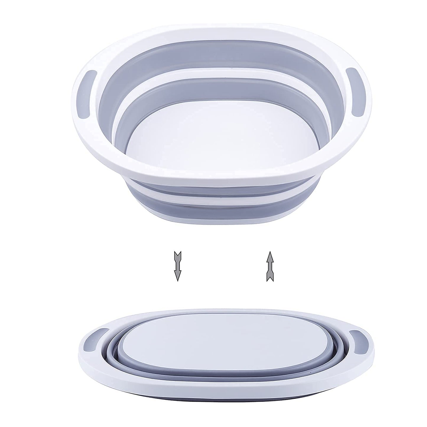 AAKitchen Collapsible Portable Wash Basin and Chop Board Sink for RV Trailers Camping - Foldable Dishpan Tub