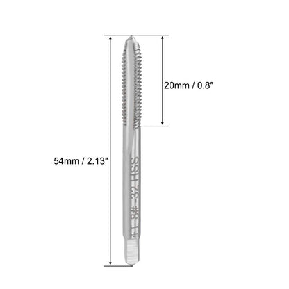 uxcell Machine Tap #8-32 UNC Thread 2B Class 3 Flutes High Speed Steel Screw Threading Tap Tapping Tool 5pcs