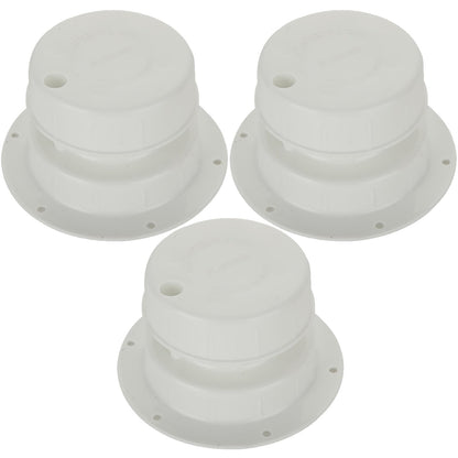 Acrux7 3 PCS RV Roof Vent Cover Caps Replacement for 1 to 2 3/8 Inch Pipe, Plastic Camper RV Plumbing Vent Cap Sewer Ceiling Vent Caps for Trailer Camper Motorhome (White)
