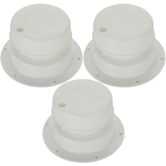 Acrux7 3 PCS RV Roof Vent Cover Caps Replacement for 1 to 2 3/8 Inch Pipe, Plastic Camper RV Plumbing Vent Cap Sewer Ceiling Vent Caps for Trailer Camper Motorhome (White)