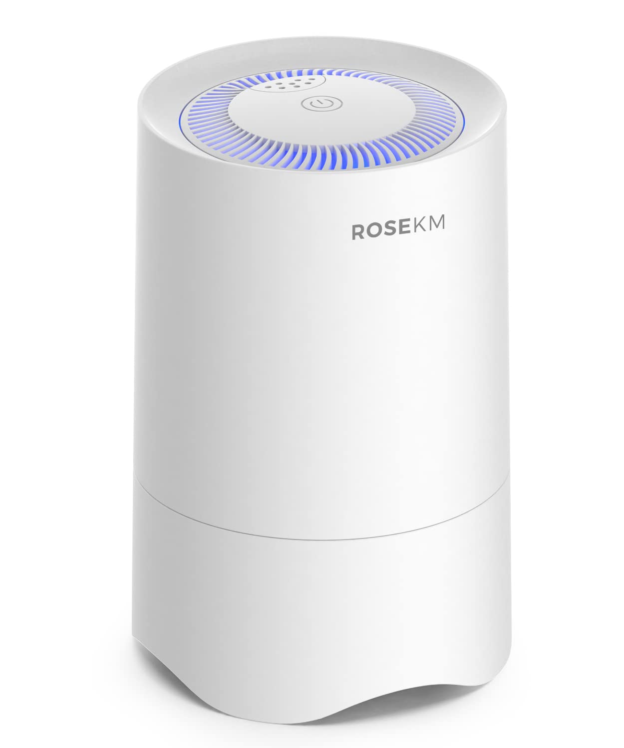ROSEKM Small Air Purifier for Home Bedroom, Personal Desk Mini Air Purifier, Room Hepa Air Purifier Fresheners Cleaner for Dorm, Pets, Smoke, Desktop, Office (White)