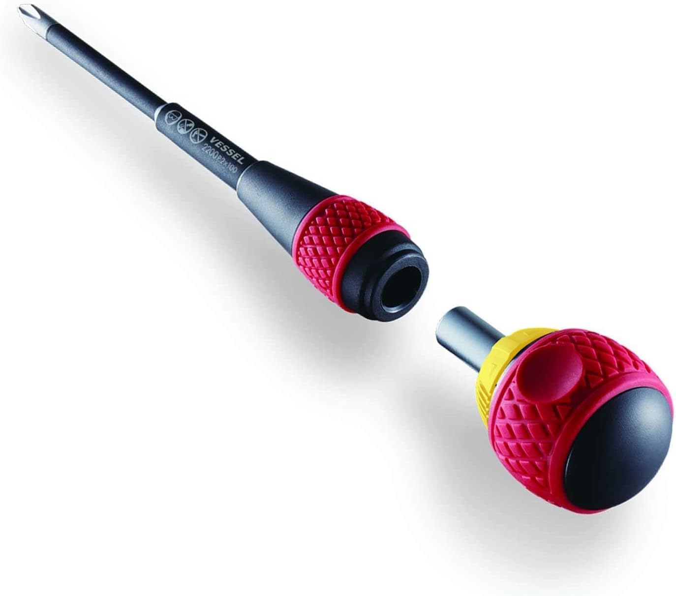 Vessel Ball Grip Ratchet Screwdriver (+2x100(4") J)