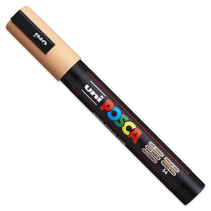 Posca PC-5M Water Based Permanent Marker Paint Art Pens - 1.8-2.5mm - Warm Neutral Tones - Wallet of 4