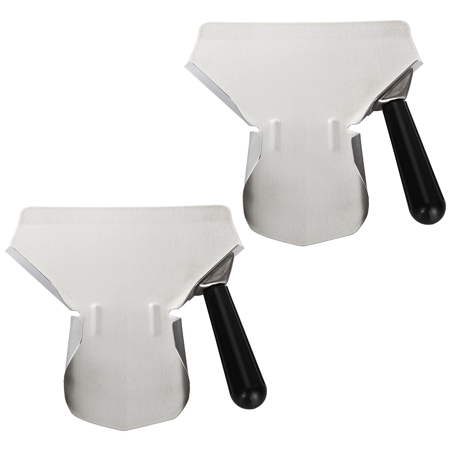 2 Pack Popcorn Scoop Stainless Steel French Fry Scooper Quick Fill Popcorn Bags for Popcorn Machine, Speed Hand Scoop Commercial Fry Bagger Scooper for French Fries, Snacks, Ice, Dried Nuts