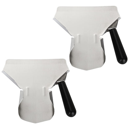 2 Pack Popcorn Scoop Stainless Steel French Fry Scooper Quick Fill Popcorn Bags for Popcorn Machine, Speed Hand Scoop Commercial Fry Bagger Scooper for French Fries, Snacks, Ice, Dried Nuts