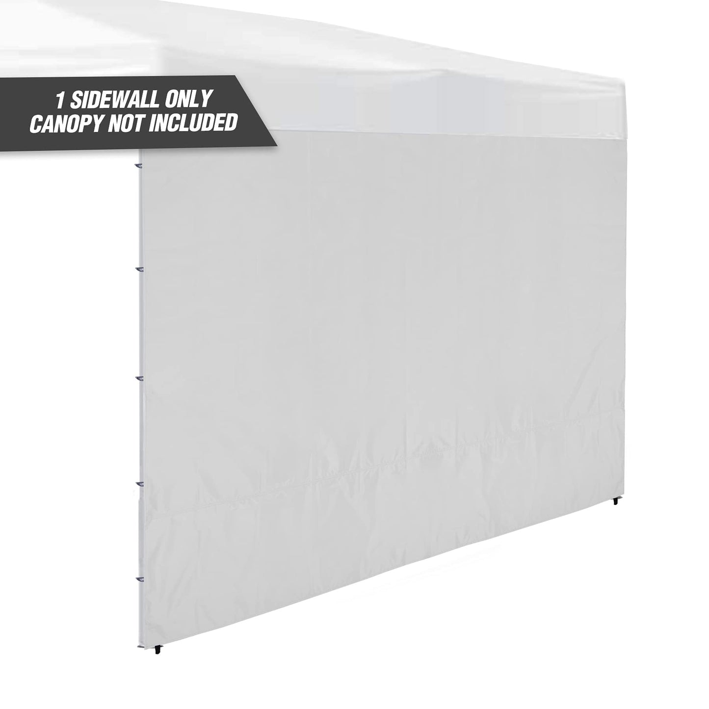 REDCAMP Instant Canopy Sidewall for 10x10ft Pop Up Canopy, 1 Pack Sunwall Only, White/Silver (1 Sidewall Only, Canopy Tent NOT Included)
