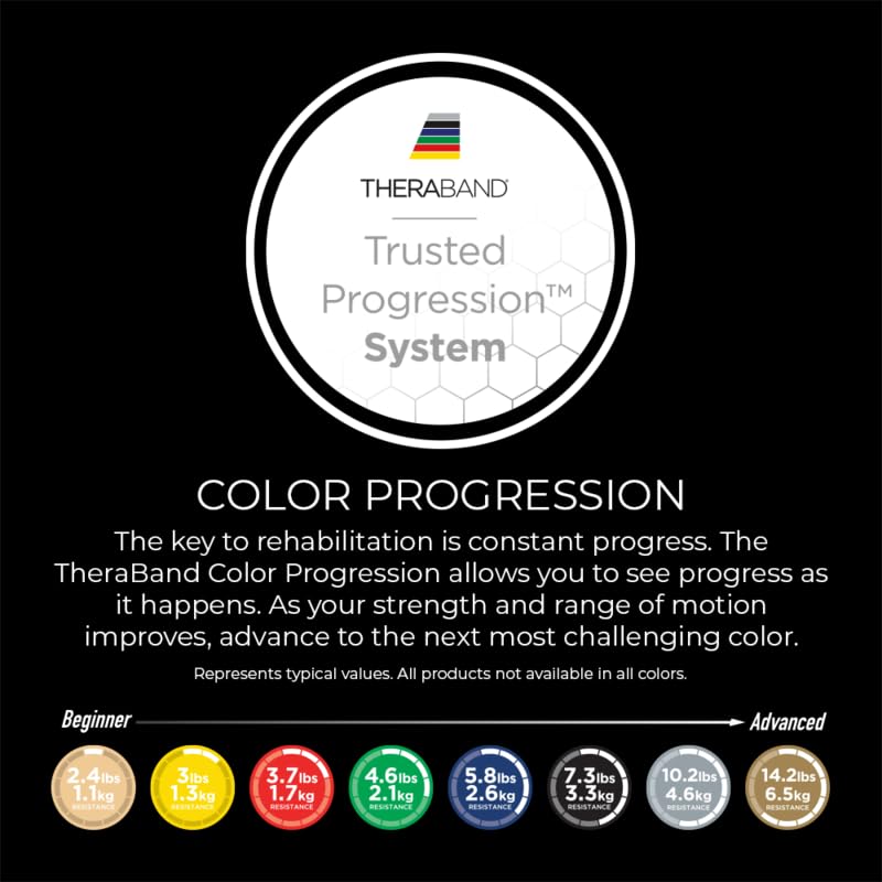 TheraBand Resistance Bands, 6 Yard Roll Professional Latex Elastic Band For Upper & Lower Body, Core Exercise, Physical Therapy, Pilates, Home Workouts, Rehab, Blue, Extra Heavy, Intermediate Level 2