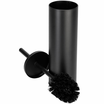 Standing Toilet Brush,Toilet Bowl Brush Holder Set,Bathroom Deep Cleaning Toilet Scrubber Rim Cleaner,304 Stainless Steel Toilet Clean Decorative Accessories for Toilet Cleaning (Matt Black) ﻿