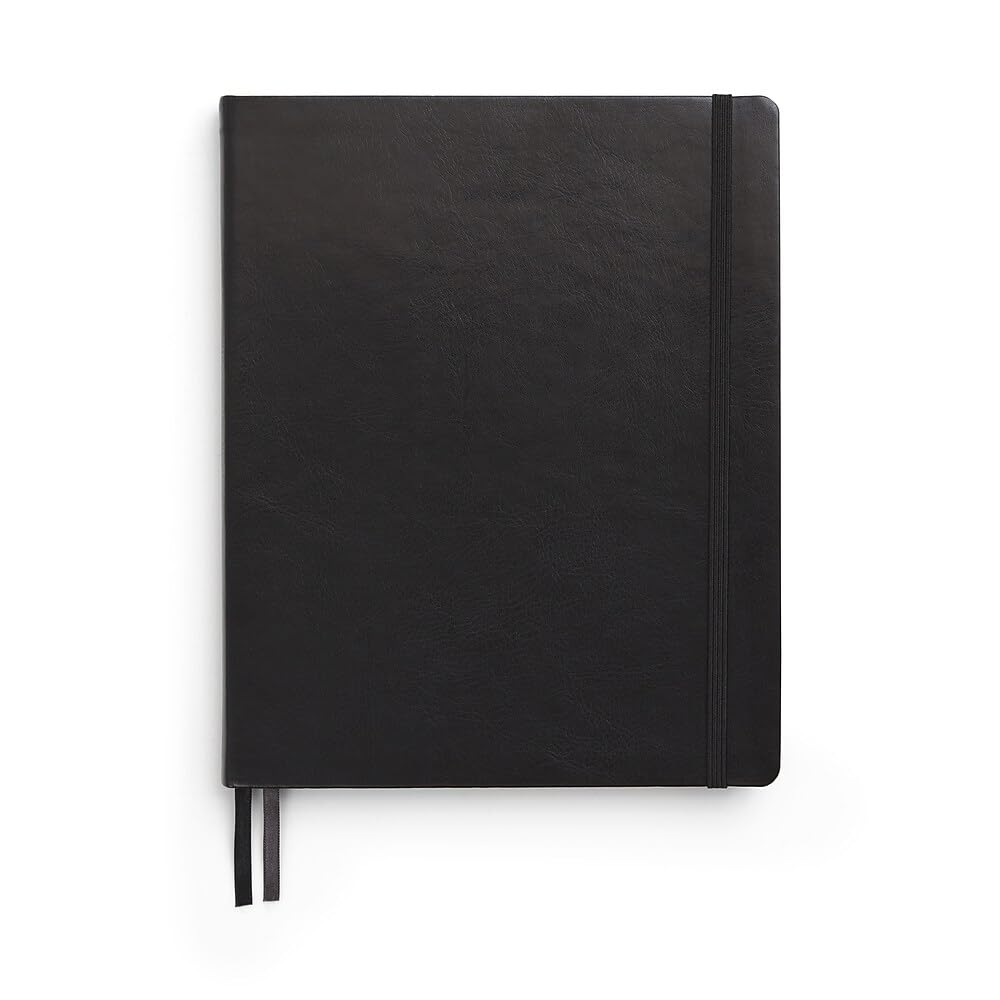 TRU RED Large Flexible Cover Ruled Journal - Black