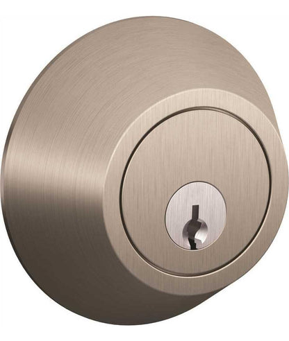 J-Series by SCHLAGE Single-Cylinder Deadbolt, Satin Nickel JD60619