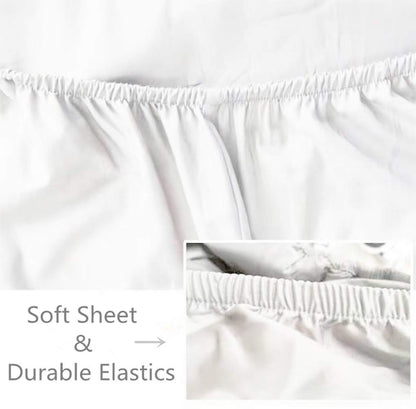 Queen Size Premium Cotton Fitted Sheet Only - 300 Thread Count Pure Natural Cotton Fabric - 15" Deep Pocket,Breathable,Ultra Soft & Silky (Queen,White)
