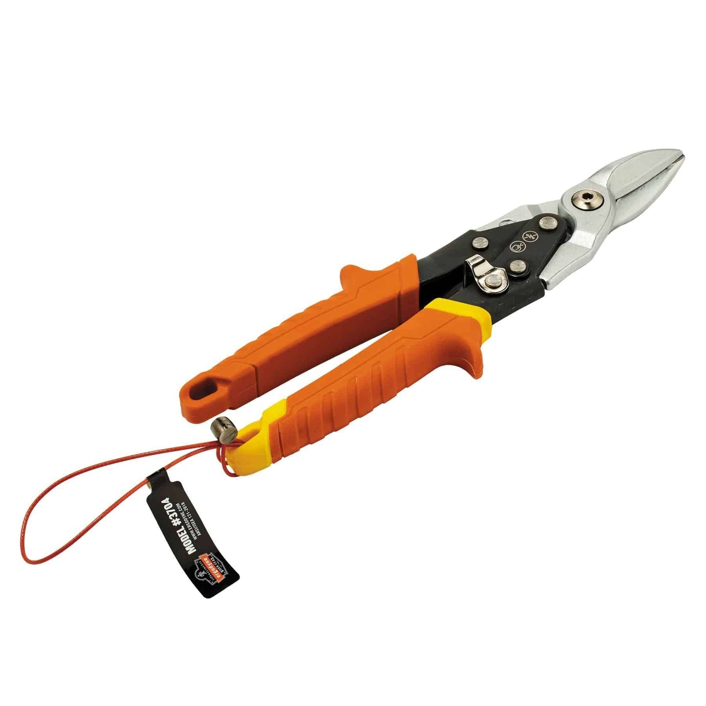 Wire Tool Attachment Tail with Loop End, Tool Weight Capacity 2lbs, 6-Pack, Ergodyne Squids 3704, Orange