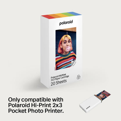 Polaroid Hi-Print Paper - 2x3 Photo Paper Cardridge - 20 Photos (6355)