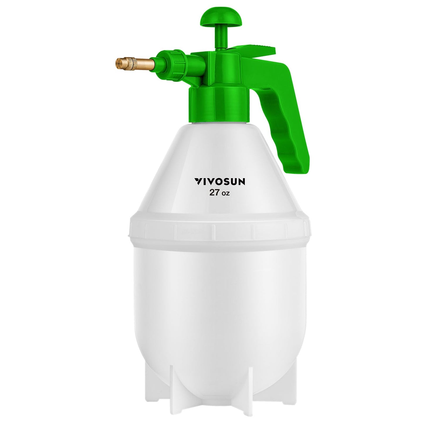 VIVOSUN 0.2 Gallon Handheld Garden Pump Sprayer, 27 oz Gallon Lawn & Garden Pressure Water Spray Bottle with Adjustable Brass Nozzle, for Plants and Other Cleaning Solutions (0.8L Green)
