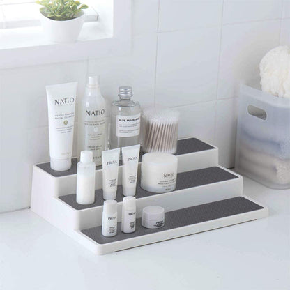 2 Pack Spice Rack 3Tier Spice Pantry Kitchen Cabinet Organizer,Waterproof Step Display Stand Non-slip Lining Shelf Organization for Kitchen Countertop Bathroom