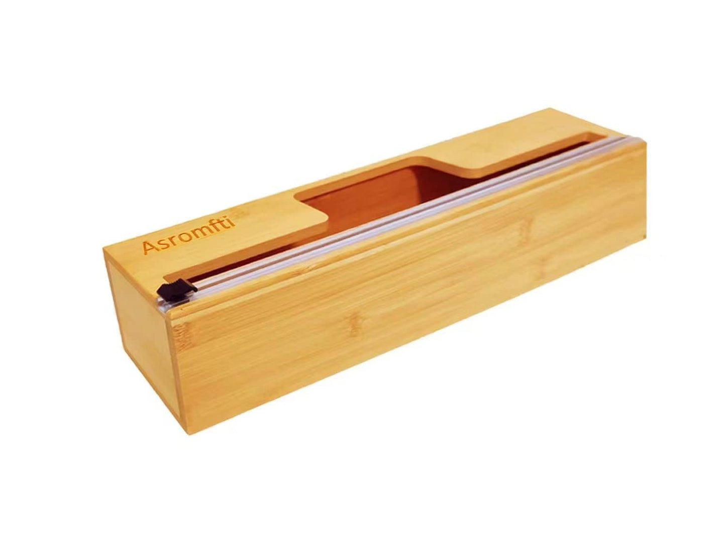 15 in Long Foil and Plastic Wrap Dispenser with Slide Cutter, Bamboo Kitchen roll Organizer Holder for 15’’roll,Compatible with Aluminum Foil, Parchment Paper,Wax Paper,Cling Film