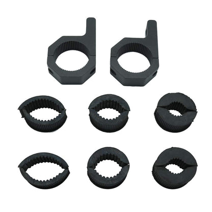 Vkinman LED Off-Road Light Horizontal Bar Clamp Mounting Bracket Handlebar Mount Kit 1"/1.5"/1.75"/2" (2 Clamps) for Light Bar Bull Bar Tube Clamp Roof Roll Cage Holder, Allen Key Included