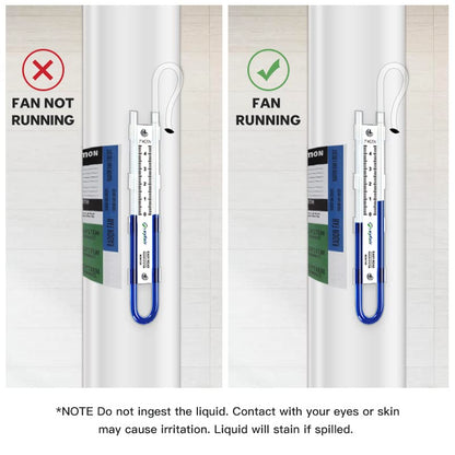 XYF Air Easy Read Manometer | U-Tube Air Pressure Indicator (Blue)