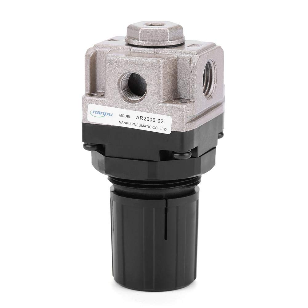 Pneumatic Regulator Adjustable Air Pressure Compressor Control Valve AR2000-02 Thread G1/4 Connection Oil-Water Separator Pressure Reducing Valve