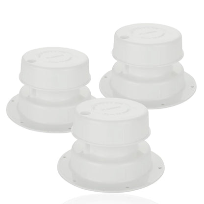 Acrux7 3 PCS RV Roof Vent Cover Caps Replacement for 1 to 2 3/8 Inch Pipe, Plastic Camper RV Plumbing Vent Cap Sewer Ceiling Vent Caps for Trailer Camper Motorhome (White)