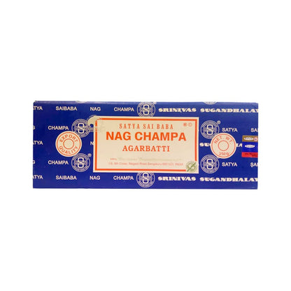 Satya Nag Champa Incense 250 gms - Hand Rolled & Manufactured in Banglore India - Comes along with 100 long premium cotton wicks for diya