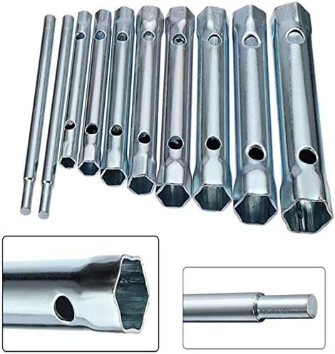 10Pcs Dual-Ended Wrench Socket Plumber Back Nut Tap Spark Plug Spanner Set Extended Spark Plug Wrench (10)
