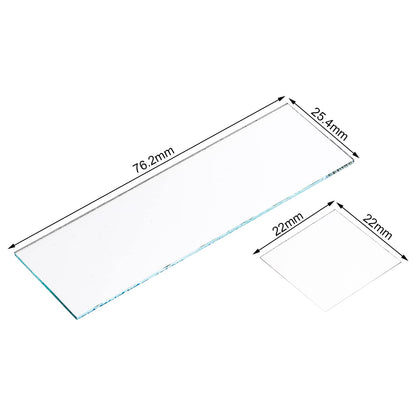 ZENFUN 300 Pcs Microscope Slides and 300 Pcs 22x22mm Coverslips, Transparent Microscope Glass Cover Slides Pre-Cleaned Blank Glass Slides Kits for Basic Biological Science Education