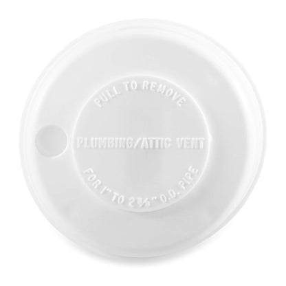 Camco Replace-All Plumbing Vent Cap with Spring Attachment - Replaces Lost or Damaged RV Plumbing Vent Caps | Fits Up to 2 inch Plumbing Vent Pipe - White (40034)