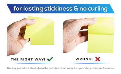 Infiniko Sticky Notes 3x3 Inch, 6 Bright Color Sticky Pads, 100 Sheets Each, Super Sticky Notes with Strong Adhesive Office Supplies for Desk, School & Daily Planning