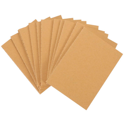 STOBOK A6 Kraft Paper Notebooks, Brown Blank Journal Notepads for Writing Diary Travel Travelers Notebook, Pack of 12