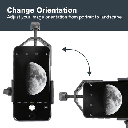Celestron 81035 Basic Smartphone Adapter 1.25" Capture Your Discoveries, Black