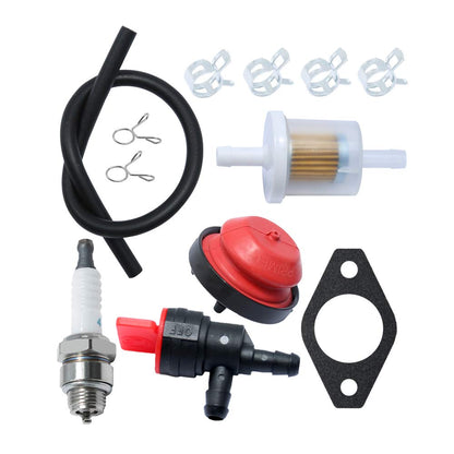 Anxingo Carburetor for Tecumseh HMSK80 HMSK85 HMSK90 HMSK100 HMSK105 HMSK110 LH318SA LH358SA Snow Blower Thrower 640052 640054 640349 8HP 9HP 10HP Engine with Primer Bulb Fuel Filter
