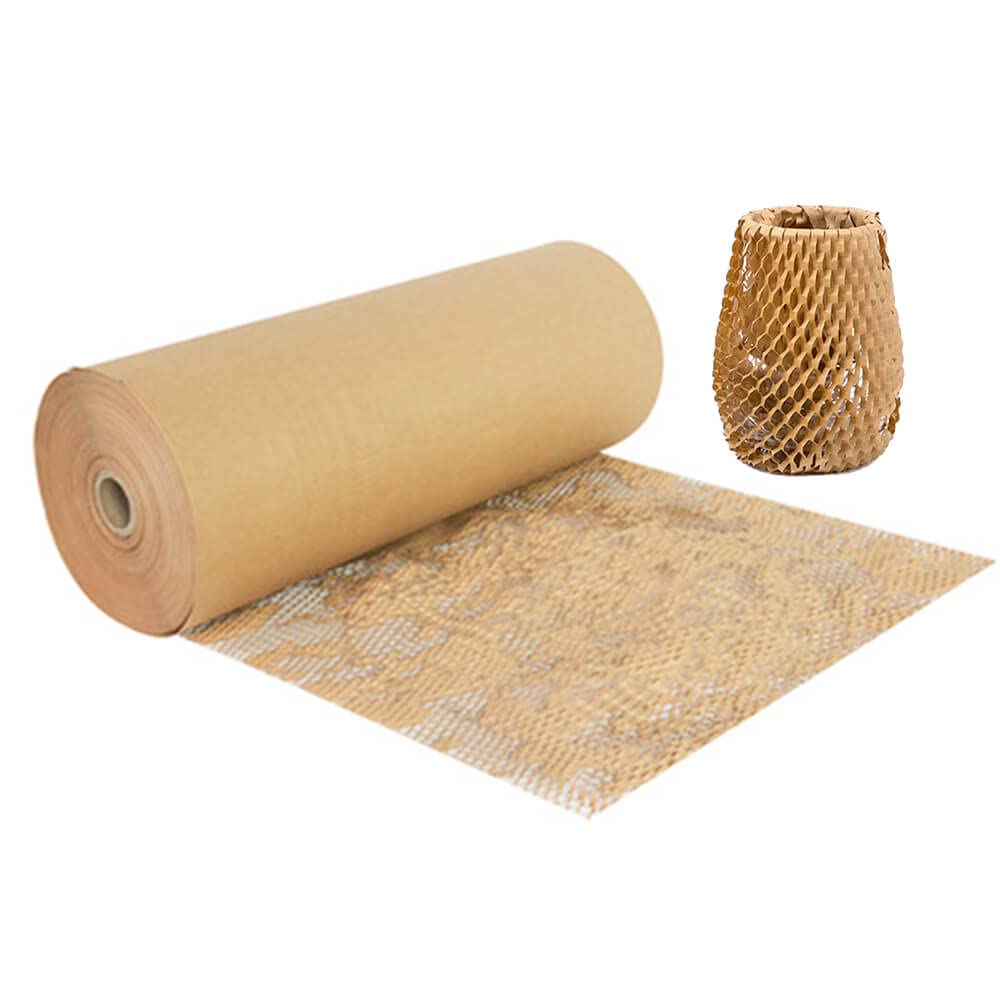 UJONGE 15"x128' Honeycomb Packing Paper Cushioning Wrap Roll Eco Friendly Recyclable Packaging Papers Cushion Wrap for Gift, Shipping, and Moving Breakables