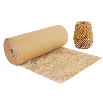 UJONGE 15"x128' Honeycomb Packing Paper Cushioning Wrap Roll Eco Friendly Recyclable Packaging Papers Cushion Wrap for Gift, Shipping, and Moving Breakables