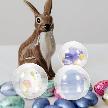 Alipis 50Pcs Balls, Fillable Bingo Balls Clear Plastic Raffle Packing Round Empty Capsule (60mm)