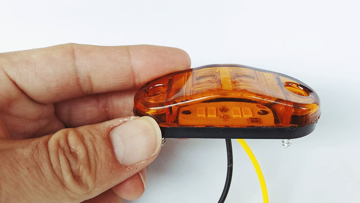 10pcs Amber 2.5 inch Oval 4 SMD Trailer Side Marker Led Lights Truck clearance lights Trailer Lights Indicator Waterproof