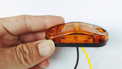10pcs Amber 2.5 inch Oval 4 SMD Trailer Side Marker Led Lights Truck clearance lights Trailer Lights Indicator Waterproof