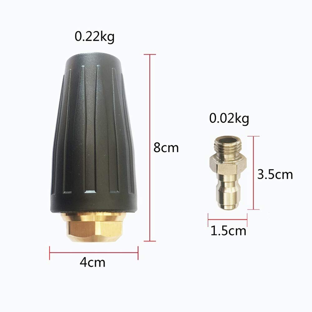 Pressure Washer Nozzle Spray Tips Full Set, 4000PSI 360° Rotating Turbo Nozzle 4.0 GPM 4.0 Orifice,with Spray Nozzle Tips Kit,1/4'' Quick Connect
