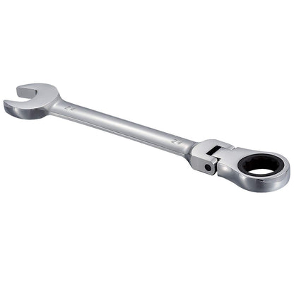 KATUR 24mm Ratcheting Wrench Set Flexible Pivoting Head Ratchet Combination Spanner Wrench Chrome Vanadium Steel Metric Tool (24mm)