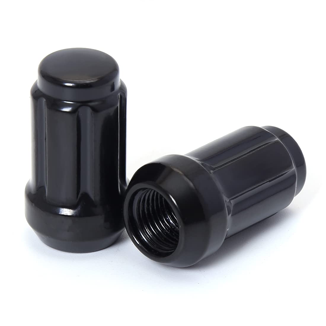 1/2-20 Acorn Lug Nuts - Set of 23 Black 6 Spline Lug Nuts 1.38" Long Closed End Aftermarket Wheel Lug Nut Fit for 1987-2018 Jeep Wrangler, 1993-2010 Jeep Grand Cherokee