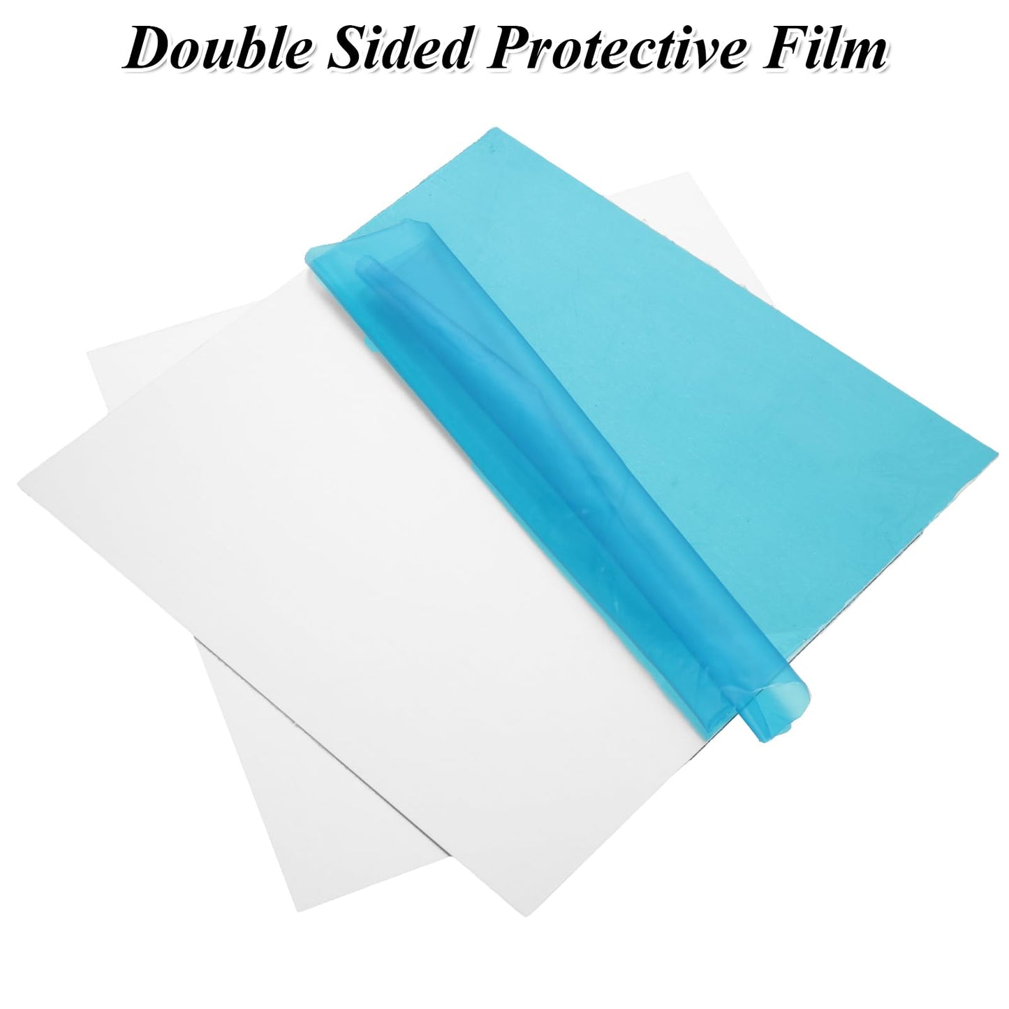 YOUNTHYE 10PCS Aluminum Sheet 1/32(0.8 mm) Thin Metal Sheet 6061 T651 Aluminum Sheet Metal 8x8 inch Aluminum Plate Covered with Protective Film Rectangle Aluminum Metal Plate for Crafting Welding