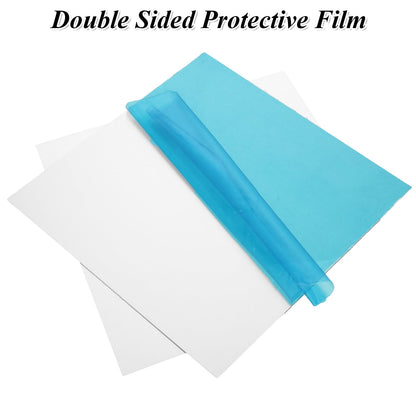 YOUNTHYE 10PCS Aluminum Sheet 1/32(0.8 mm) Thin Metal Sheet 6061 T651 Aluminum Sheet Metal 8x8 inch Aluminum Plate Covered with Protective Film Rectangle Aluminum Metal Plate for Crafting Welding
