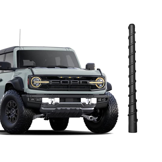 7" Bronco Short Antenna, Compatible with Ford Bronco Full Size and Sport All Models 2021 2022 2023 2024 2025, Good Reception, Black, 7 Inch Spiral AM FM Radio Antenna, for Bronco Accessories 2021-2025