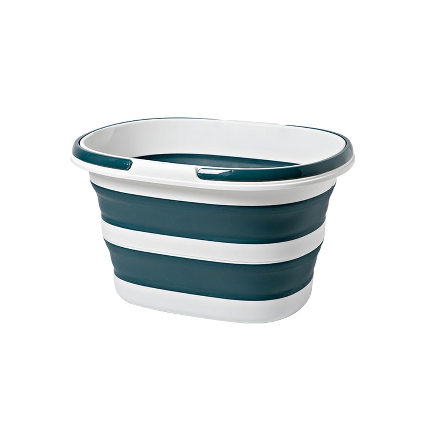 Collapsible Mop Bucket with Handle for Cleaning,16L(4.2 Gallons) Silicone Square Mopping Bucket,Space Saving， Small Cleaning Mop Buckets for Household Outdoor Car Washing Tub Plastic Storage (Blue)