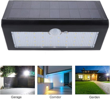 Solar Outdoor Lights - 48 LED Motion Sensor Lights Outdoor, IP65 Waterproof Led Security Lights Bright Solar Wireless Flood Wall Lights with 3 Optional Modes for Outside Fence Wall Yard