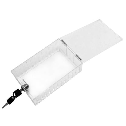 Saihisday 2 Pcs Thermostat Lock Box with Keys, Wall Mounted Acrylic Thermostat Guard Box Large Thermostat Cover with Lock Fit for 6.1"W×3.85"H All Type Wall Thermostats or Smaller