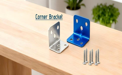 30 Pcs Heavy Duty Iron Corner Brackets, 2"x2"x2" White L Shape Corner Braces, 90 Degree Right Angle Metal Brackets for Wood Furniture, Shelves, Cabinets, Beds, DIY Projects